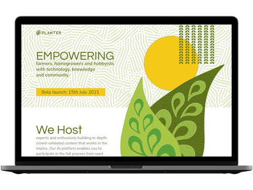 A preview of Planter's website.